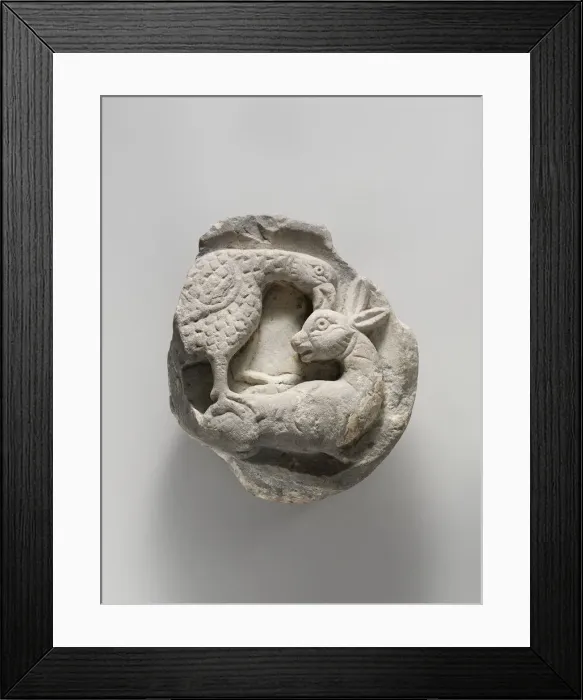 Framed Print : Decorative Roundel, Italian, 12th-13th century. Creator: Unknown Framed Print : Decorative Roundel, Italian, 12th-13th century. Creator: Unknown
