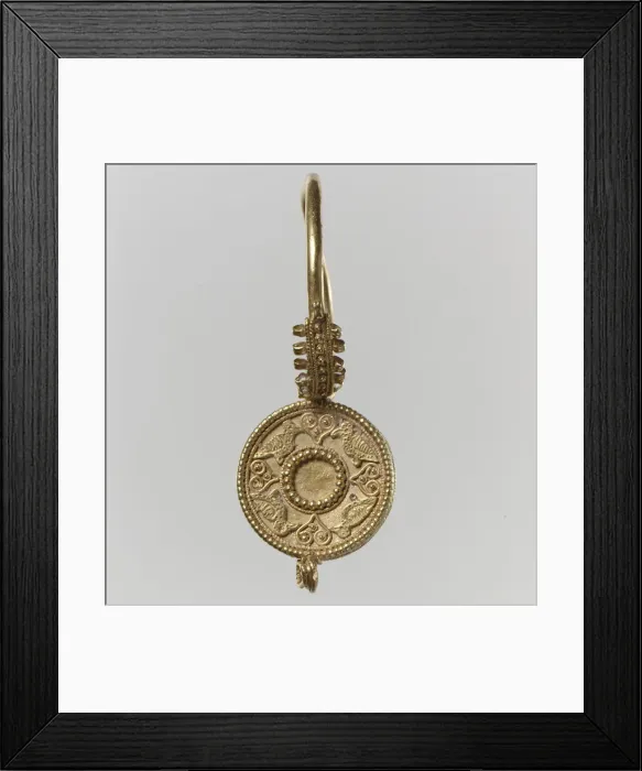 Framed Print : Earring, Langobardic or Byzantine (?), 6th-7th century. Creator: Unknown Framed Print : Earring, Langobardic or Byzantine (?), 6th-7th century. Creator: Unknown
