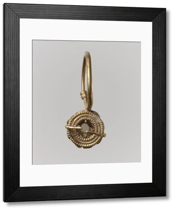 Framed Print : Earring, Langobardic or Byzantine (?), 6th-7th century. Creator: Unknown Framed Print : Earring, Langobardic or Byzantine (?), 6th-7th century. Creator: Unknown