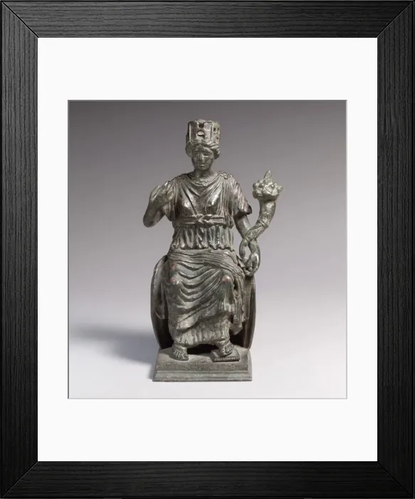 Framed Print : Statuette of the Personification of a City, Late Roman or Byzantine, 300-500 Framed Print : Statuette of the Personification of a City, Late Roman or Byzantine, 300-500