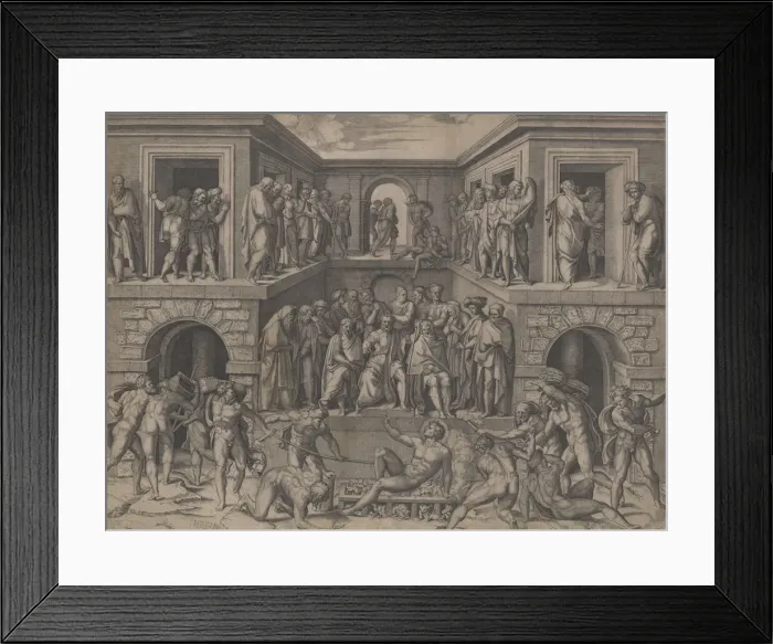 Framed Print : The Martyrdom of Saint Lawrence, after Bandinelli, ca. 1520 Framed Print : The Martyrdom of Saint Lawrence, after Bandinelli, ca. 1520