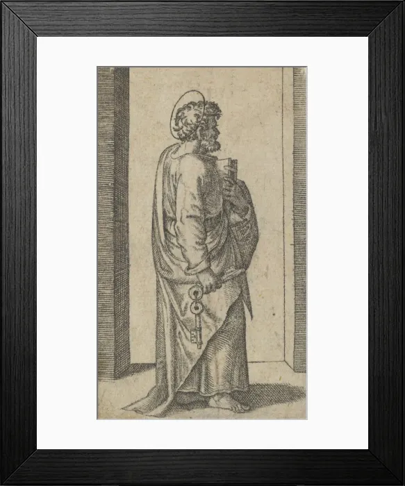 Framed Print : Saint Peter, keys in right hand, book in left, facing right, from the series Pic... ca Framed Print : Saint Peter, keys in right hand, book in left, facing right, from the series Pic... ca
