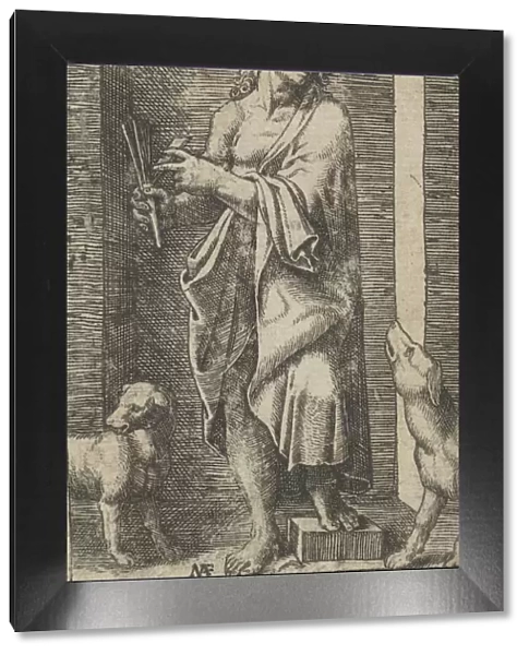 St Lazarus flanked by two dogs, from the series Piccoli Santi (Small Saints), c... ca