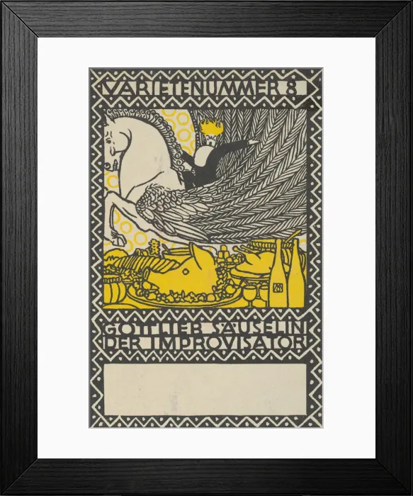 Framed Print : Act 8: Gottlieb Sauselin the Improviser (Varietenummer 8: Gottlieb Sauselin der Improvisat... 1907. Creator: Moritz Jung) Framed Print : Act 8: Gottlieb Sauselin the Improviser (Varietenummer 8: Gottlieb Sauselin der Improvisat... 1907. Creator: Moritz Jung)