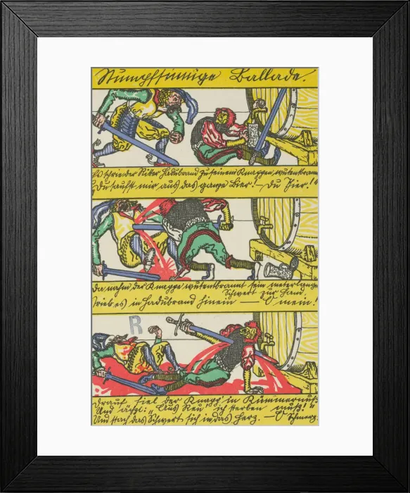Framed Print : Mindless Ballad (Stumpfsinnige Ballade), 1911. Creator: Moritz Jung Framed Print : Mindless Ballad (Stumpfsinnige Ballade), 1911. Creator: Moritz Jung