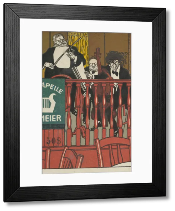 Framed Print : Salon Orchestra Meier, 1911. Creator: Moritz Jung Framed Print : Salon Orchestra Meier, 1911. Creator: Moritz Jung