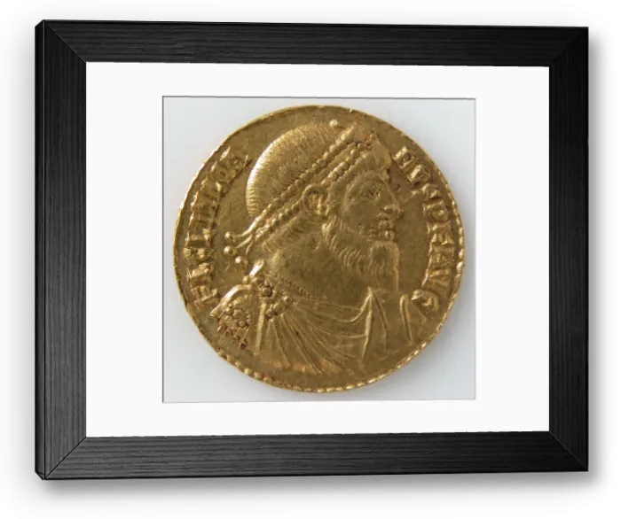 Framed Print : Solidus, Byzantine, 381-383. Creator: Unknown Framed Print : Solidus, Byzantine, 381-383. Creator: Unknown