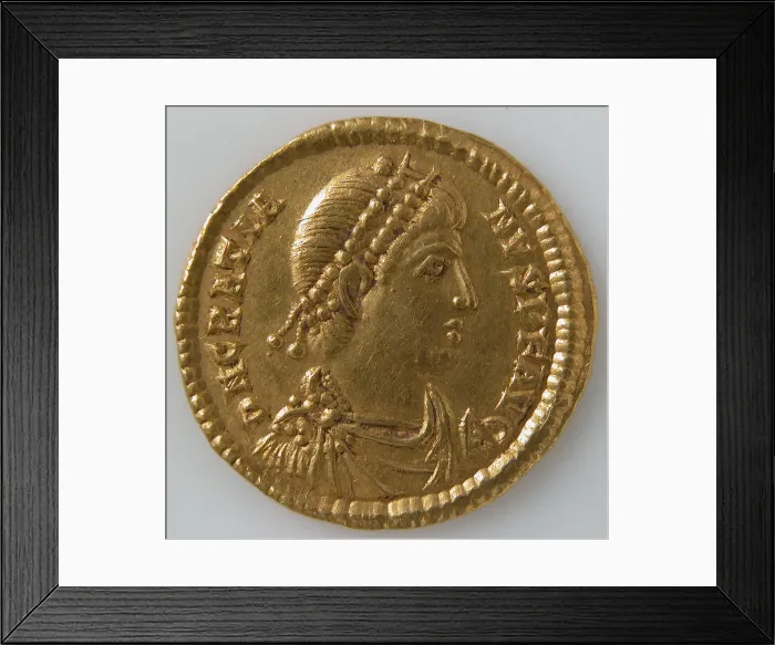 Framed Print : Solidus, Byzantine, 367-383. Creator: Unknown Framed Print : Solidus, Byzantine, 367-383. Creator: Unknown