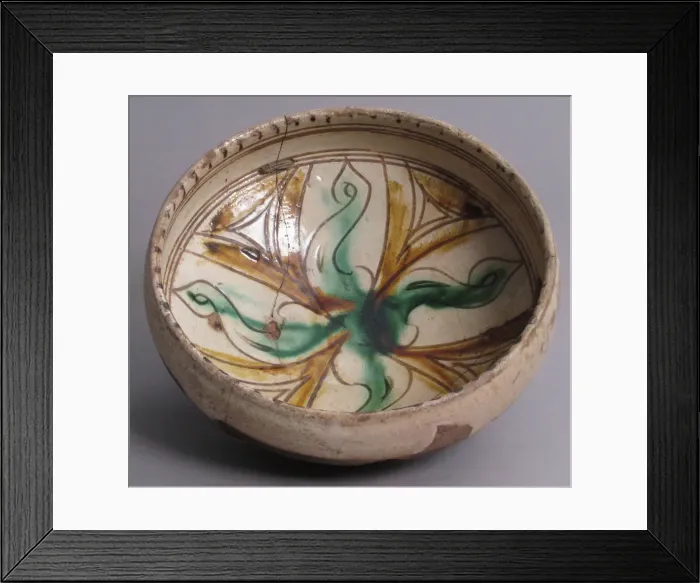 Framed Print : Bowl, Byzantine, 12th-13th century. Creator: Unknown Framed Print : Bowl, Byzantine, 12th-13th century. Creator: Unknown