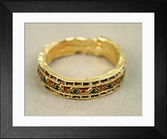Framed Print : Circular Fragment with a Vine Scroll Motif, Byzantine, 1000-1100. Creator: Unknown Framed Print : Circular Fragment with a Vine Scroll Motif, Byzantine, 1000-1100. Creator: Unknown