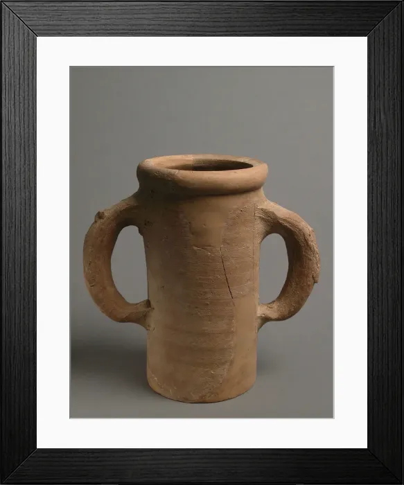 Framed Print : Vessel with Two Handles, Coptic, 4th-7th century. Creator: Unknown Framed Print : Vessel with Two Handles, Coptic, 4th-7th century. Creator: Unknown