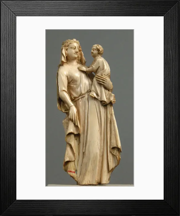 Framed Print : Virgin and Child, French, 14th century. Creator: Unknown Framed Print : Virgin and Child, French, 14th century. Creator: Unknown