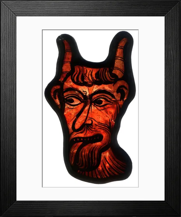 Framed Print : Glass Fragment, French, 1200-1215. Creator: Unknown Framed Print : Glass Fragment, French, 1200-1215. Creator: Unknown