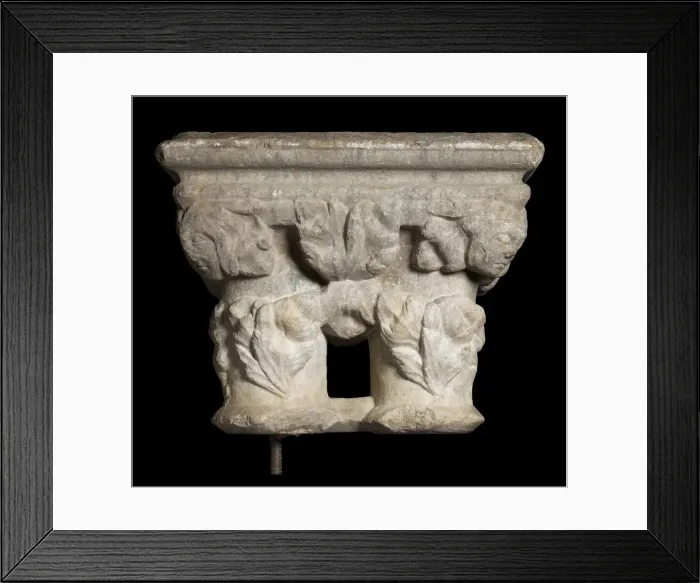 Framed Print : Double Column, French, 13th-14th century. Creator: Unknown Framed Print : Double Column, French, 13th-14th century. Creator: Unknown