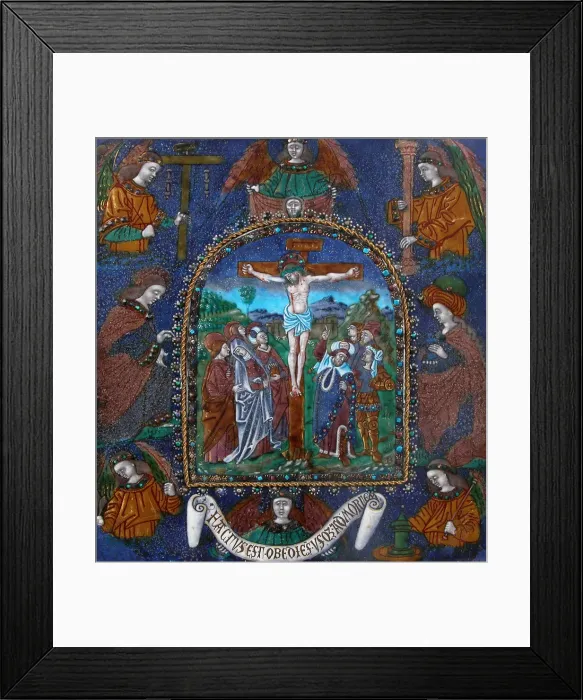 Framed Print : Plaque with the Crucifixion, French, 16th century. Creator Framed Print : Plaque with the Crucifixion, French, 16th century. Creator