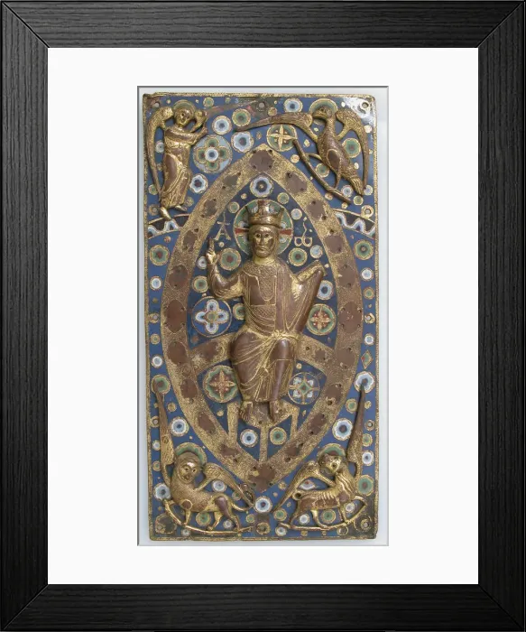 Framed Print : Book Cover Plaque with Christ in Majesty, French, ca. 1185-1210. Creator: Unknown