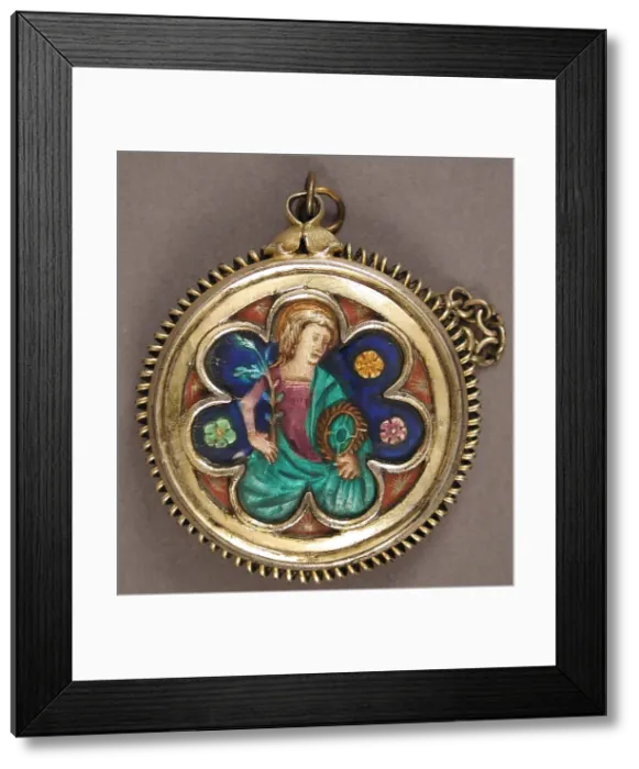 Framed Print : Locket, French, 14th century. Creator: Unknown Framed Print : Locket, French, 14th century. Creator: Unknown