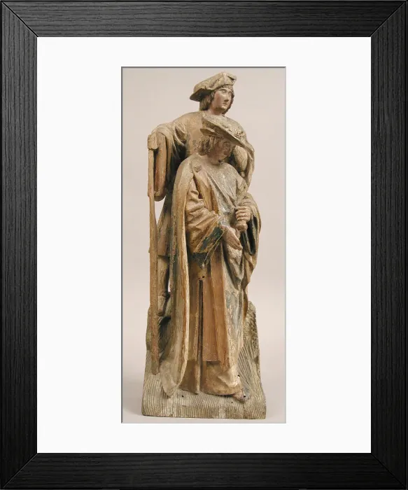 Framed Print : King Clothar II and an Attendant, French, ca. 1500-1525. Creator: Unknown Framed Print : King Clothar II and an Attendant, French, ca. 1500-1525. Creator: Unknown