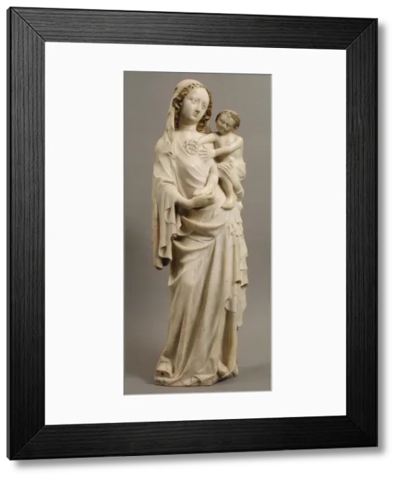 Framed Print : Virgin and Child, French, 14th century. Creator: Unknown Framed Print : Virgin and Child, French, 14th century. Creator: Unknown