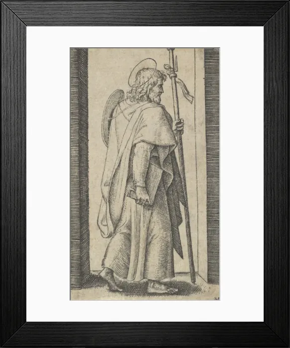 Framed Print : Saint James Major, book is his right hand, staff in his left facing right, from t... ca Framed Print : Saint James Major, book is his right hand, staff in his left facing right, from t... ca
