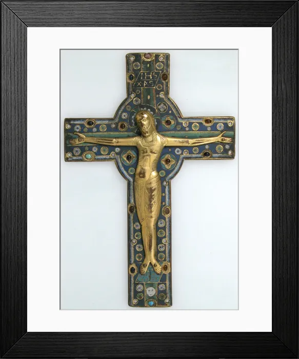 Framed Print : Crucifix, French, mid-13th century. Creator: Unknown Framed Print : Crucifix, French, mid-13th century. Creator: Unknown
