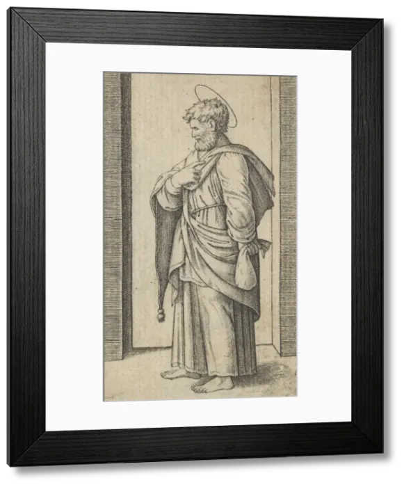 Framed Print : Saint Matthew, a small sack in his left hand, from the series Piccoli Santi (Sm... ca Framed Print : Saint Matthew, a small sack in his left hand, from the series Piccoli Santi (Sm... ca