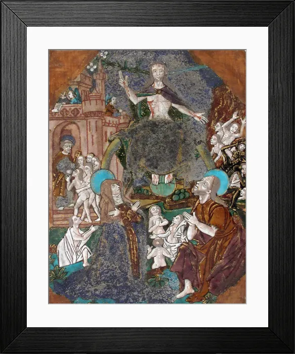 Framed Print : Plaque with the Last Judgement, French, ca. 1500. Creator: Unknown Framed Print : Plaque with the Last Judgement, French, ca. 1500. Creator: Unknown