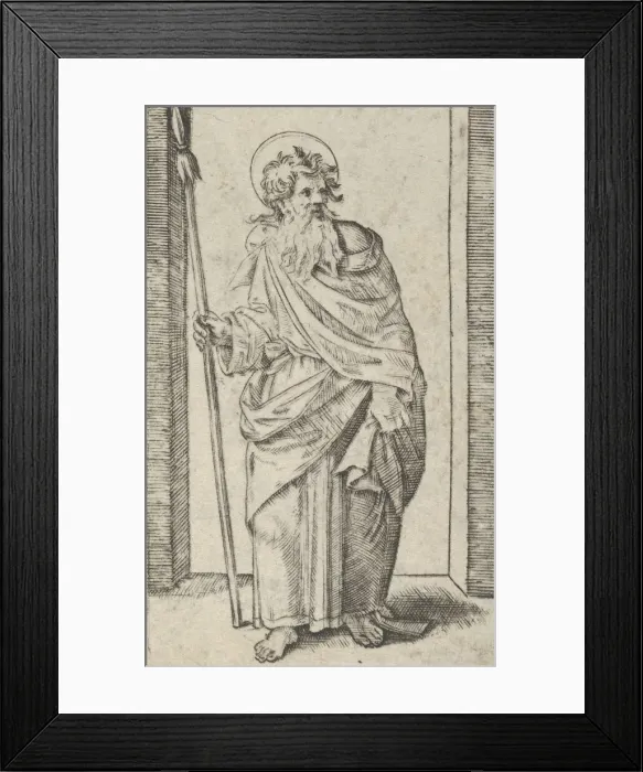 Framed Print : Saint Matthias, ca. 1500-1534. Creator: Marcantonio Raimondi Framed Print : Saint Matthias, ca. 1500-1534. Creator: Marcantonio Raimondi