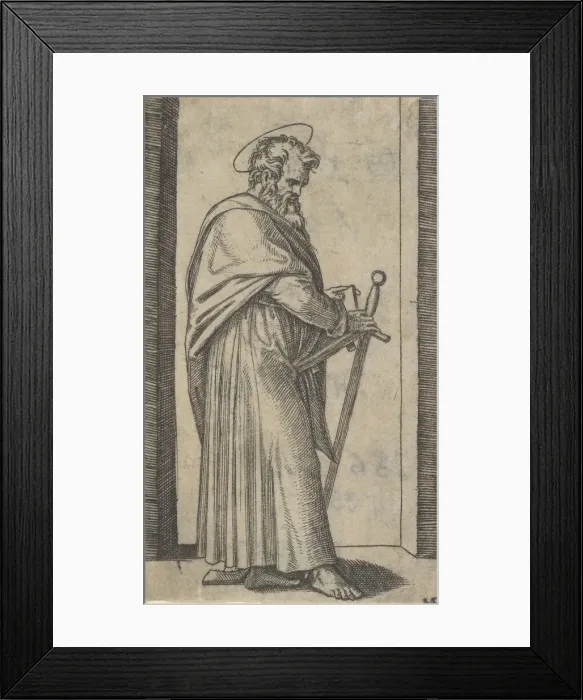 Framed Print : Saint Paul, sword in his right hand, from the series Piccoli Santi (Small Saint... ca Framed Print : Saint Paul, sword in his right hand, from the series Piccoli Santi (Small Saint... ca