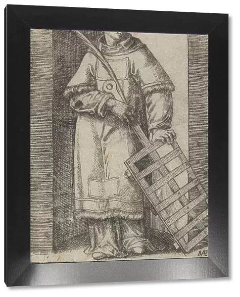 Saint Vincent, left hand resting on a grill, from the series Piccoli Santi (Sma... ca