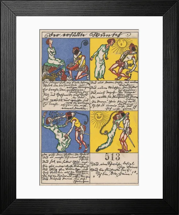Framed Print : A Fulfilled Wish (Der erfüllte Wunsch), 1911. Creator: Moritz Jung Framed Print : A Fulfilled Wish (Der erfüllte Wunsch), 1911. Creator: Moritz Jung