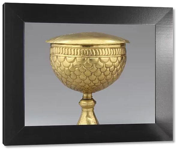 Gold Goblet and Cover (?), Avar or Byzantine, 700s. Creator: Unknown