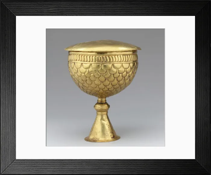 Framed Print : Gold Goblet and Cover (?), Avar or Byzantine, 700s. Creator: Unknown Framed Print : Gold Goblet and Cover (?), Avar or Byzantine, 700s. Creator: Unknown