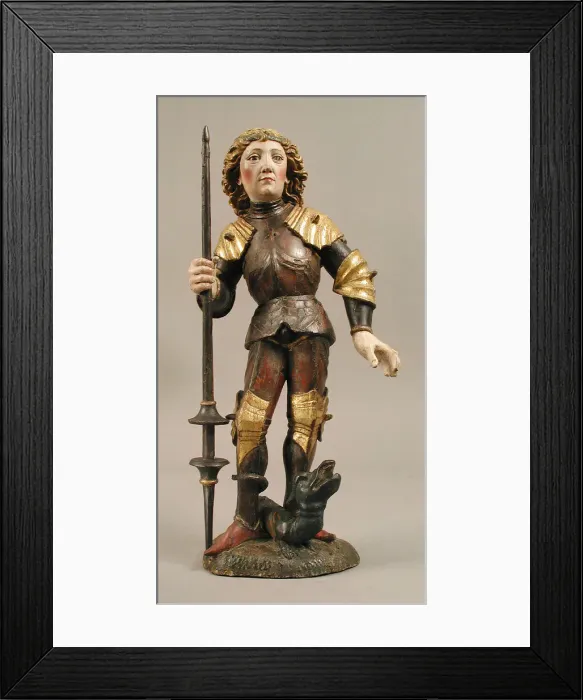 Framed Print : Saint George and the Dragon, Austrian or South German, ca. 1475. Creator: Unknown Framed Print : Saint George and the Dragon, Austrian or South German, ca. 1475. Creator: Unknown