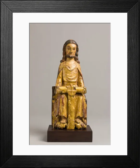 Framed Print : God of the Trinity, German, ca. 1300. Creator: Unknown Framed Print : God of the Trinity, German, ca. 1300. Creator: Unknown