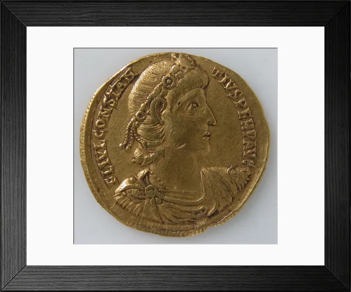 Framed Print : Solidus, Byzantine, 337-361. Creator: Unknown Framed Print : Solidus, Byzantine, 337-361. Creator: Unknown