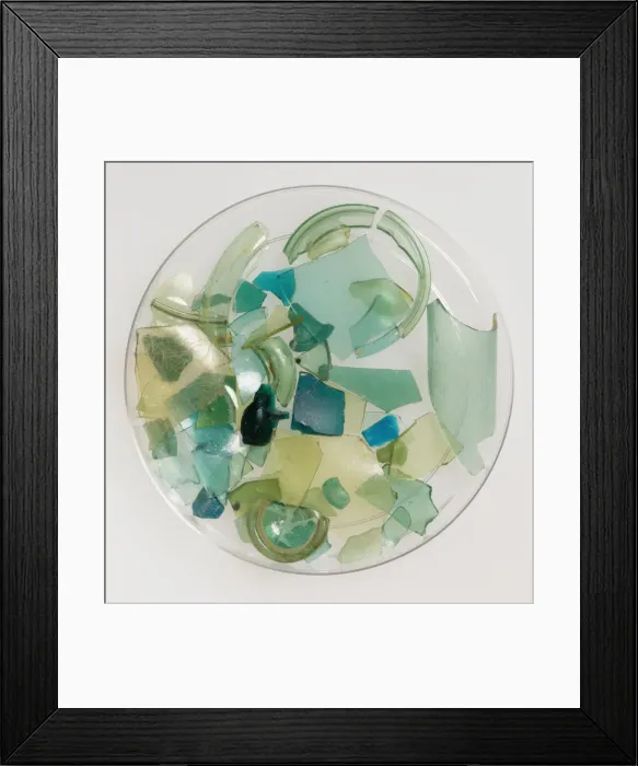 Framed Print : Glass Fragments, Coptic, 4th-7th century. Creator: Unknown Framed Print : Glass Fragments, Coptic, 4th-7th century. Creator: Unknown