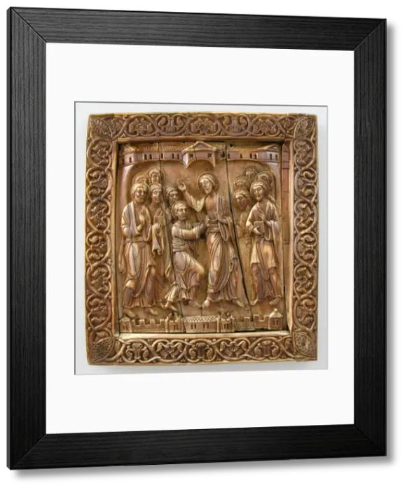 Framed Print : Plaque with Doubting Thomas, German, ca. 1140-60. Creator: Unknown Framed Print : Plaque with Doubting Thomas, German, ca. 1140-60. Creator: Unknown