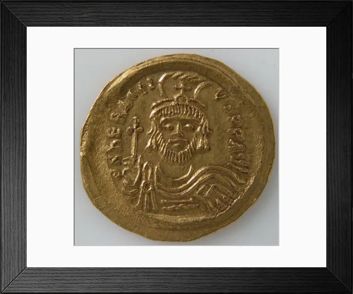 Framed Print : Solidus, Byzantine, 610-641. Creator: Unknown Framed Print : Solidus, Byzantine, 610-641. Creator: Unknown