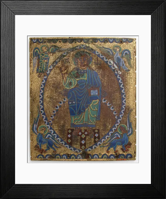 Framed Print : Plaque of Christ in Majesty, French, 12th-13th century. Creator: Unknown Framed Print : Plaque of Christ in Majesty, French, 12th-13th century. Creator: Unknown