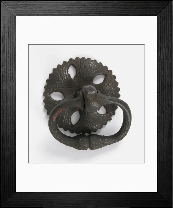 Framed Print : Drawer handle and plate, German, 1460-1520. Creator: Unknown Framed Print : Drawer handle and plate, German, 1460-1520. Creator: Unknown
