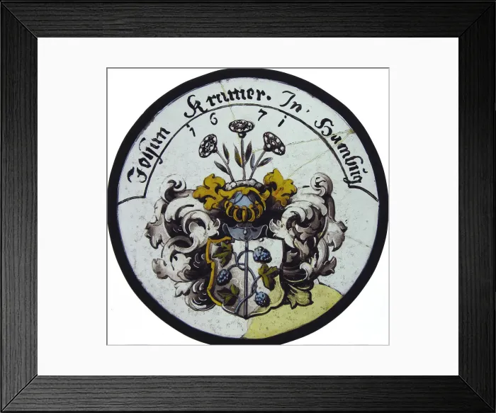 Framed Print : Roundel, German, 1671. Creator: Unknown Framed Print : Roundel, German, 1671. Creator: Unknown