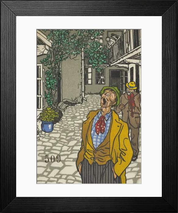 Framed Print : Naturally Gifted Singer (Natursanger!), 1911. Creator: Moritz Jung Framed Print : Naturally Gifted Singer (Natursanger!), 1911. Creator: Moritz Jung