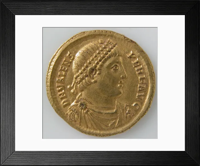 Framed Print : Solidus, Byzantine, 364-378. Creator: Unknown Framed Print : Solidus, Byzantine, 364-378. Creator: Unknown