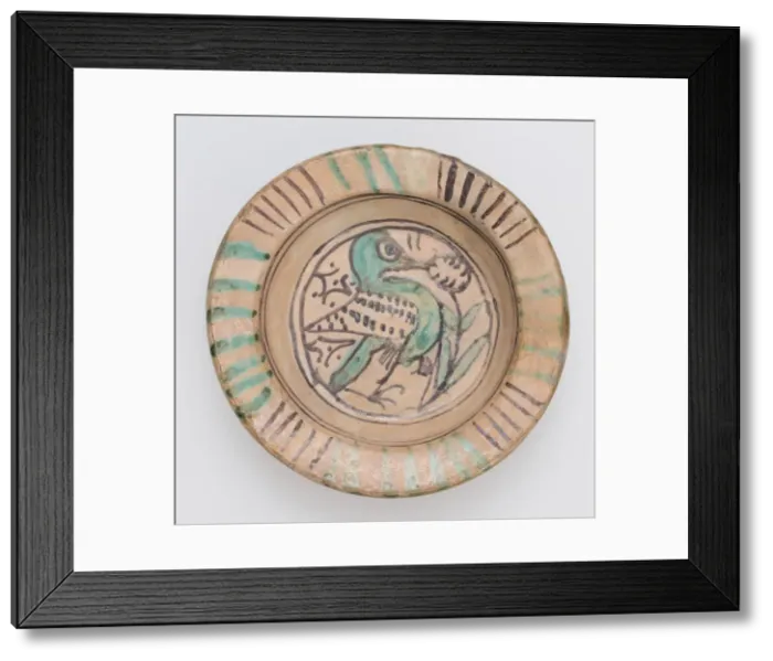 Framed Print : Bowl with Bird, Central Italian, ca. 1300. Creator: Unknown Framed Print : Bowl with Bird, Central Italian, ca. 1300. Creator: Unknown