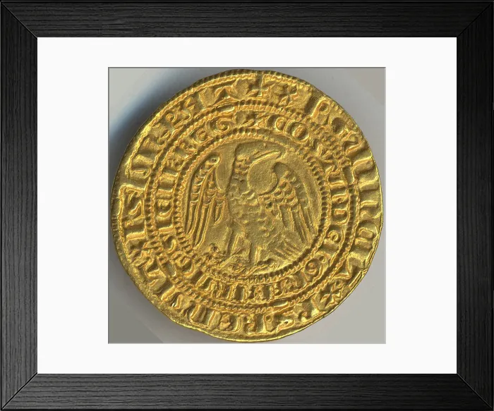 Framed Print : Ducat of Constance of Aragon (1282-1285), Italian, 1282-85. Creator: Unknown Framed Print : Ducat of Constance of Aragon (1282-1285), Italian, 1282-85. Creator: Unknown
