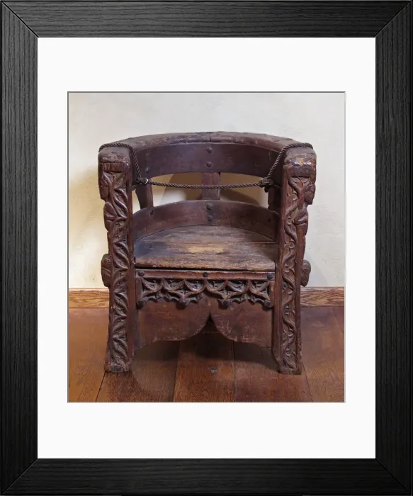 Framed Print : Chair, Italian, 15th century. Creator: Unknown Framed Print : Chair, Italian, 15th century. Creator: Unknown