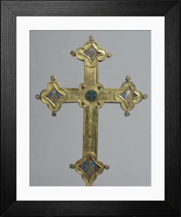 Framed Print : Cross, Italian, 14th-15th century. Creator: Unknown Framed Print : Cross, Italian, 14th-15th century. Creator: Unknown