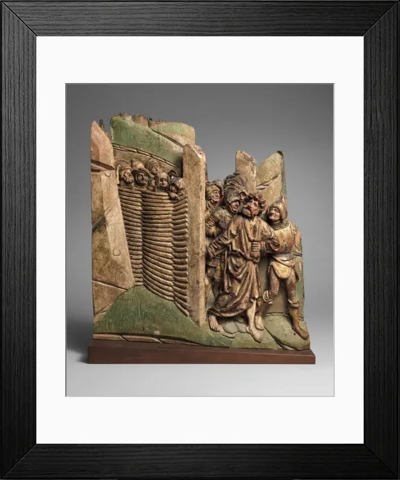 Framed Print : Judas Entering the Garden of Gethsemane to Betray Christ, German or South Netherlandish Framed Print : Judas Entering the Garden of Gethsemane to Betray Christ, German or South Netherlandish