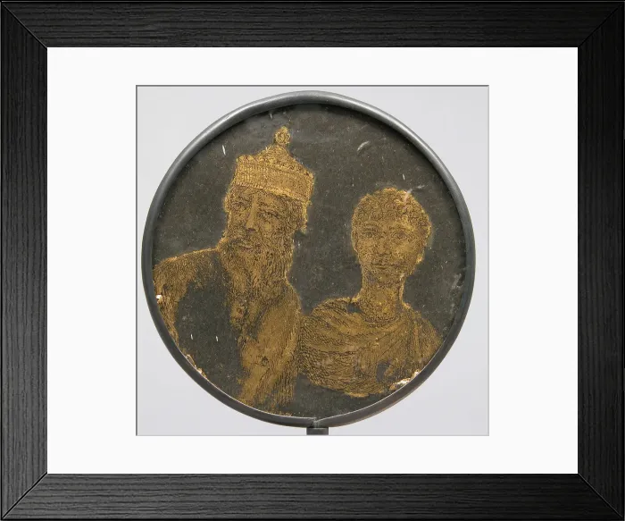 Framed Print : Medallion with Double Portrait, Italian, 18th century (4th century style) Framed Print : Medallion with Double Portrait, Italian, 18th century (4th century style)
